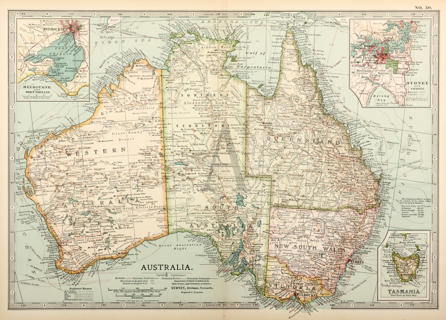 Australia - Antique Print from 1903