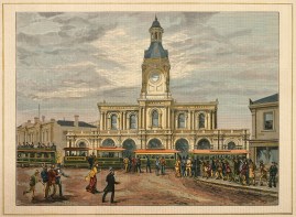 The Dunedin Tramway System: Starting place of the Tramcars in Princess-Street