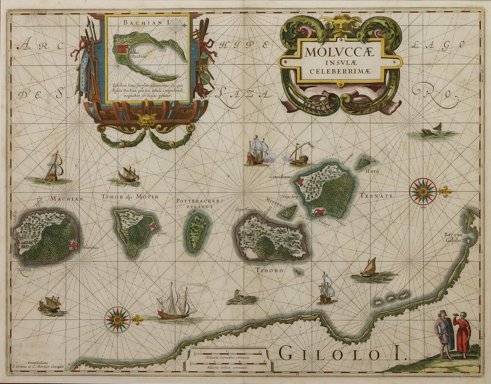 Moluccae Insulae Celeberrimae - Antique Print from 1631