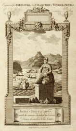 AMIDA, a DEITY of JAPAN, with the manner in which his Votaries drown themselves in his honour.