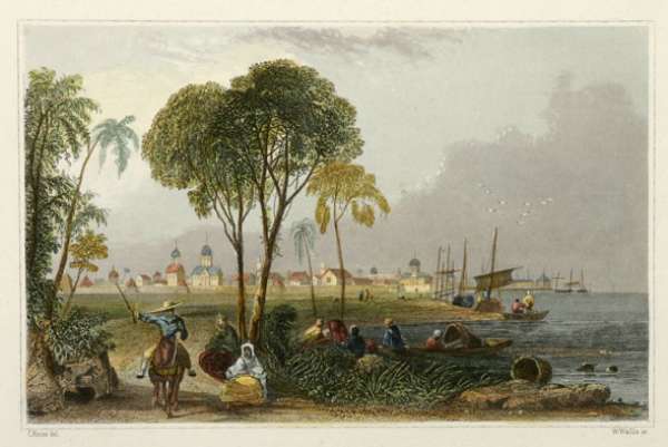 Batavia - Antique Print from 1850
