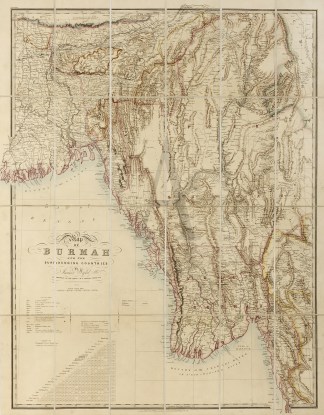 Map of Burmah and the Surrounding Countr… Cased Maps
