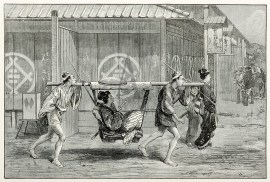 Sketches from Japan: Travelling in the Kago.