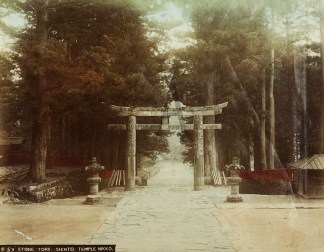 Stone Tori Shinto Temple Nikko Foreign photographs