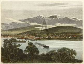 Die Sturmbai ind der Mount Wellington be… Tasmania