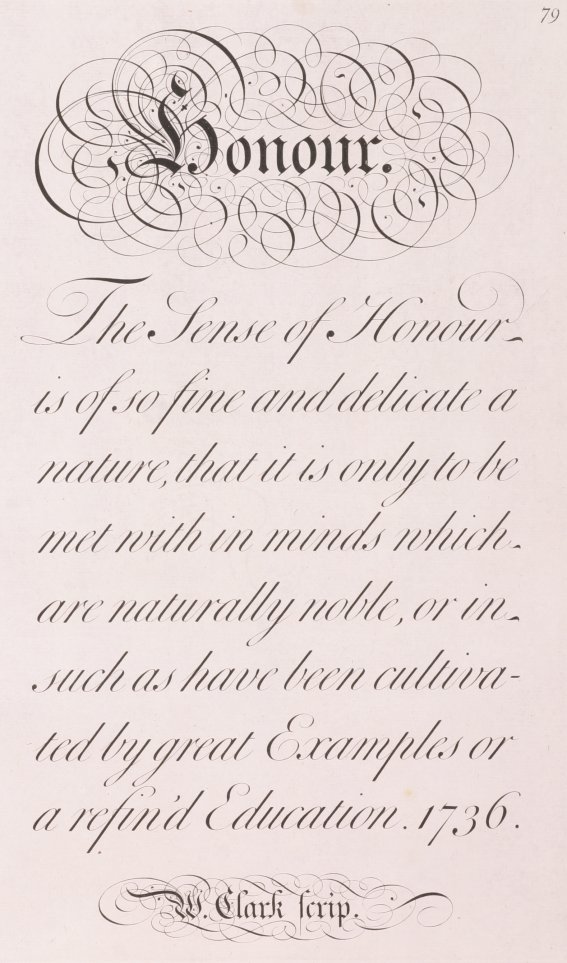 Honour - Antique Print from 1741