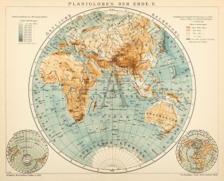 Planigloben der Erde.II. MAPS & GLOBES