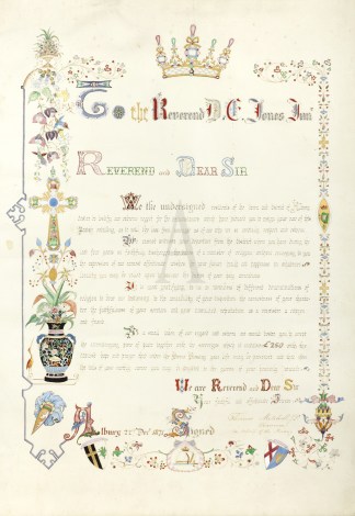 To the Reverend D.E. Jones Regional