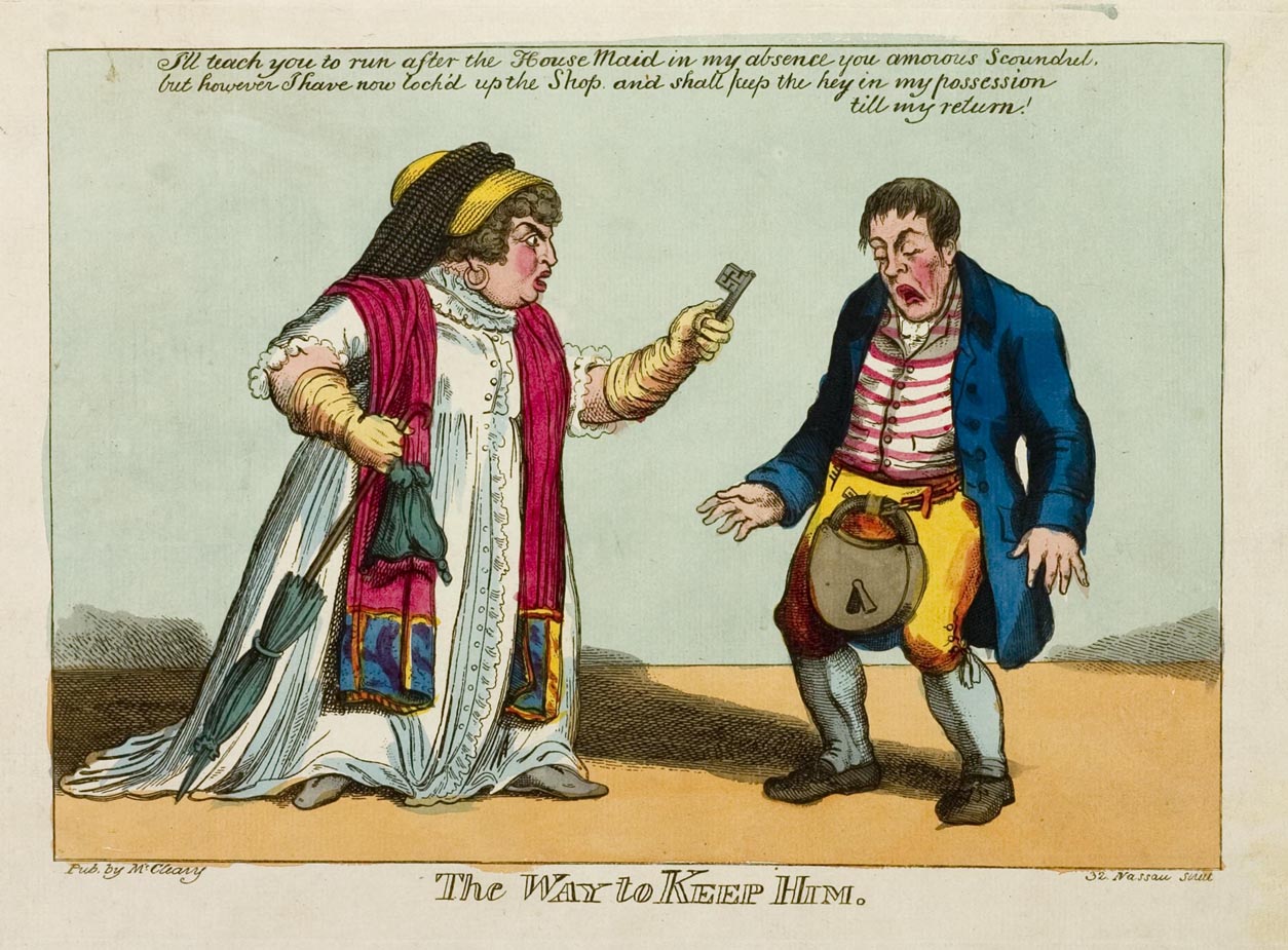 The Way to Keep Him. - Antique Print from 1820