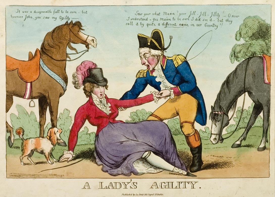 A Lady's Agility - Antique Print from 