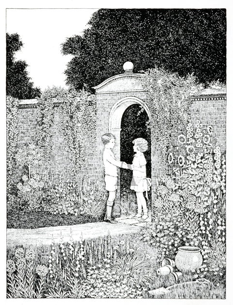 Always they said Good-Bye at the Little Green Door - Vintage Print from 1928