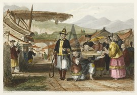 Punishment of the Tcha or Cangue, Ting-hai. China Punishment of the Tcha or Cangue, Ting-hai.