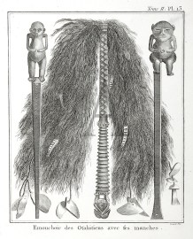 Emouchoir des Otahitiens avec fes manches. [Fly flaps South Sea Isles]