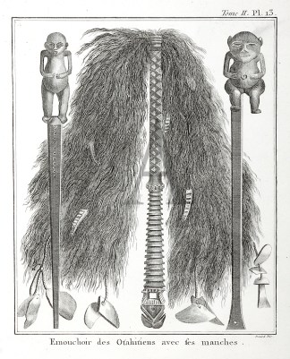 Emouchoir des Otahitiens avec fes manche… Captain Cook