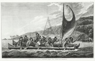 Pirogue des Isles Sandwich, Avec Les Ram… Captain Cook