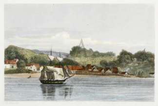 Coepang, from the Anchorage. TOPOGRAPHICAL VIEWS