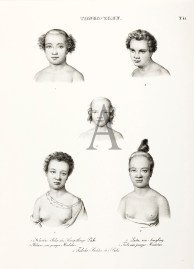 1. Kaodai Sohn des Hauptlings Palu. 2. Latu, ein Jungling. 3. Thoner, ein junges Madchen. 4. Tule, ein Junger, Kadchen. 5. Tuboho, Tochler des Palu.