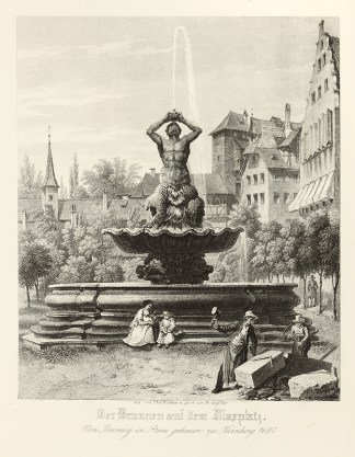Der Brunnen auf dem Marplatz. Von Bromig… Architecture