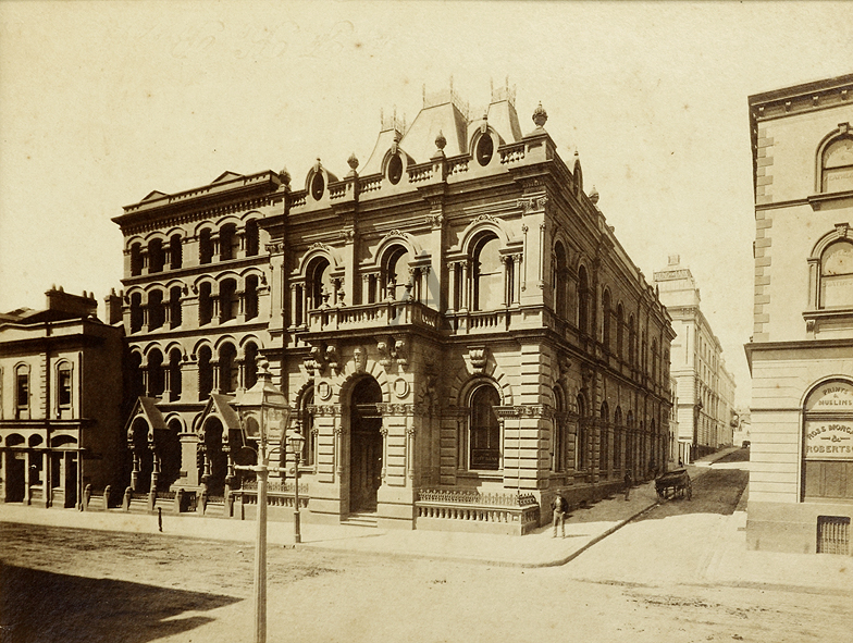 The City Bank - Antique Print from 1880