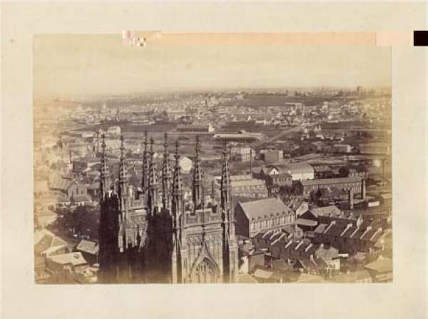 Scene From The Sydney Town Hall Tower - Antique Print from 0.1885