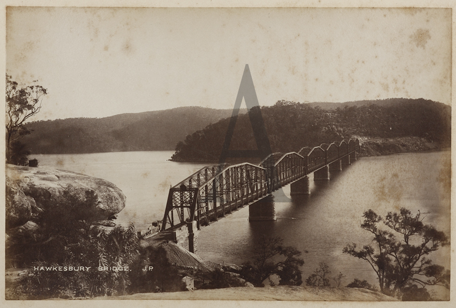 Hawkesbury Bridge - Antique Print from 1885
