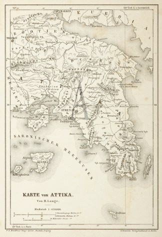 Karte von Attika Balkans & Greece