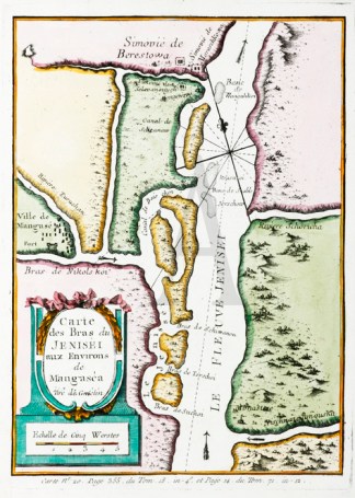 Carte des Bras du Jenisei aux Environs d… Russia