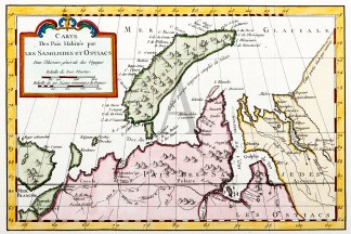 Carte Des Pais Habites par Les Samojedes… Russia