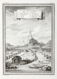 Vue De New-Herrnhuth dans le Groenland.