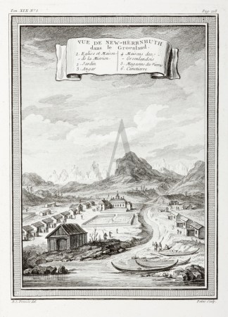 Vue De New-Herrnhuth dans le Groenland. Scandinavia