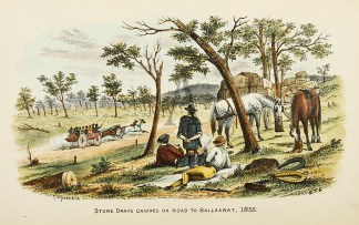 Store Drays Camped on Road to Ballarat, … Australiana (General)