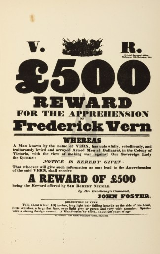V.R. £500 Reward for the Apprehension of… Australiana (General)