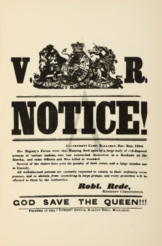V.R. Notice! Government Camp, Ballarat, … Australiana (General)