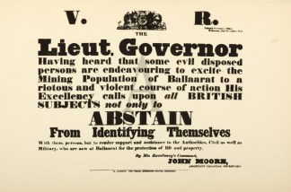 V.R. The Lieut. Governor Having Heard th… Australiana (General)