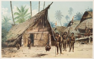 Das dorf siar in Nordost-Neuguinea. PACIFIC