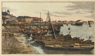 Bords de la Riviere de Shanghai. China