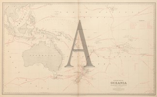 Outline Map of Oceania Showing Routes of… Pacific (General)