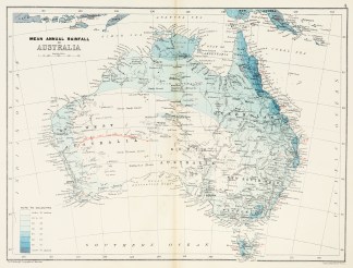 Mean Annual Rainfall of Australia. Australia (General)