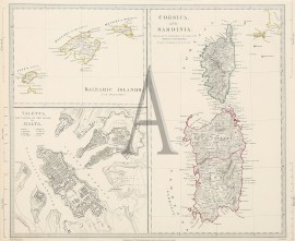 Valetta, the Capital of the Island of Malta. Corsica and Sardinia. Balearic Islands (Las Baleares)