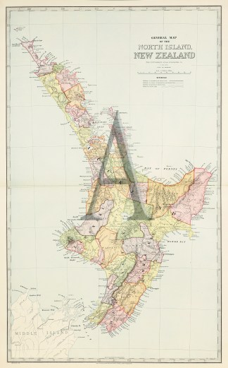 General Map of the North Island New Zeal… NEW ZEALAND