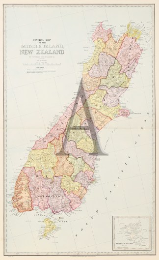 General Map of the Middle Island, New Ze… NEW ZEALAND