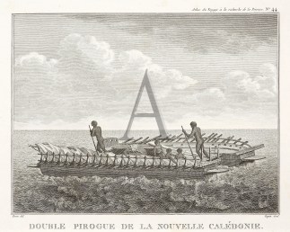 Double Pirogue de la Nouvelle Caledonie. PACIFIC
