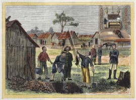 A Chinese Camp and Joss House at Vegetable Creek. General - Australiana A Chinese Camp and Joss House at Vegetable Creek.