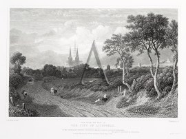 View from the West of the City of Lichfield