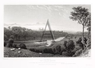 N.W. View of the City of Exeter England