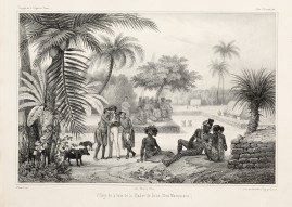 Village de la bie de la Madre de Dios. (ile Marqui… Marquesas (Christina Island)