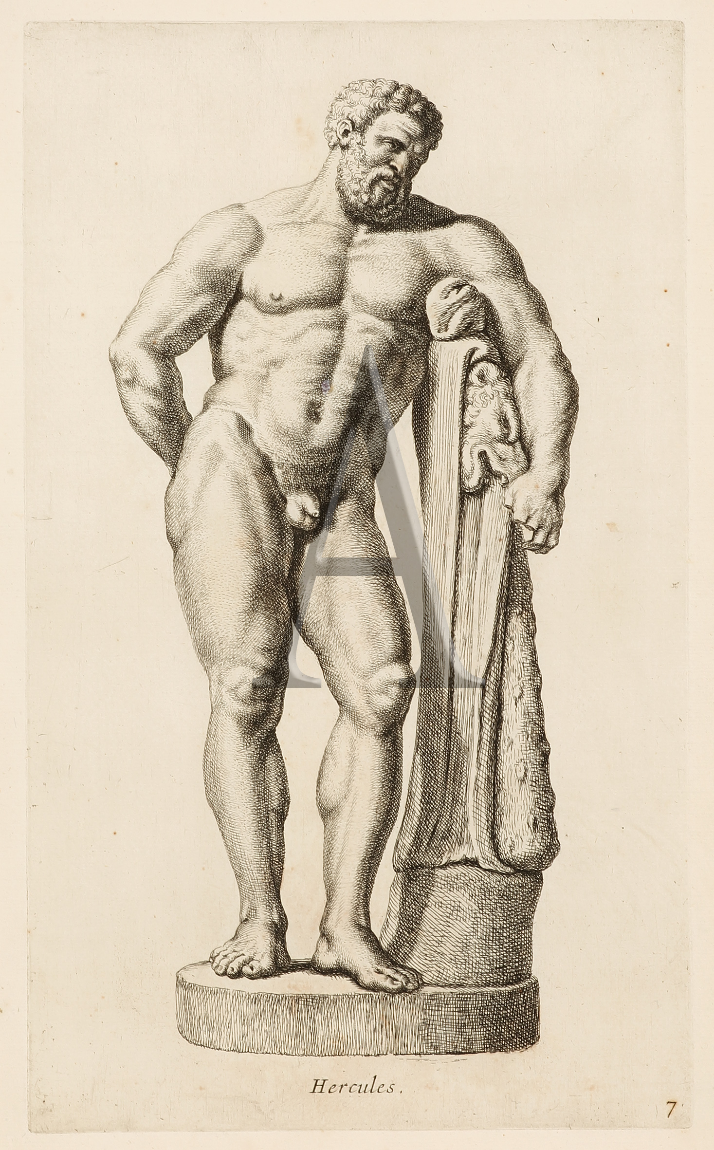 Hercules - Antique Print from 1671