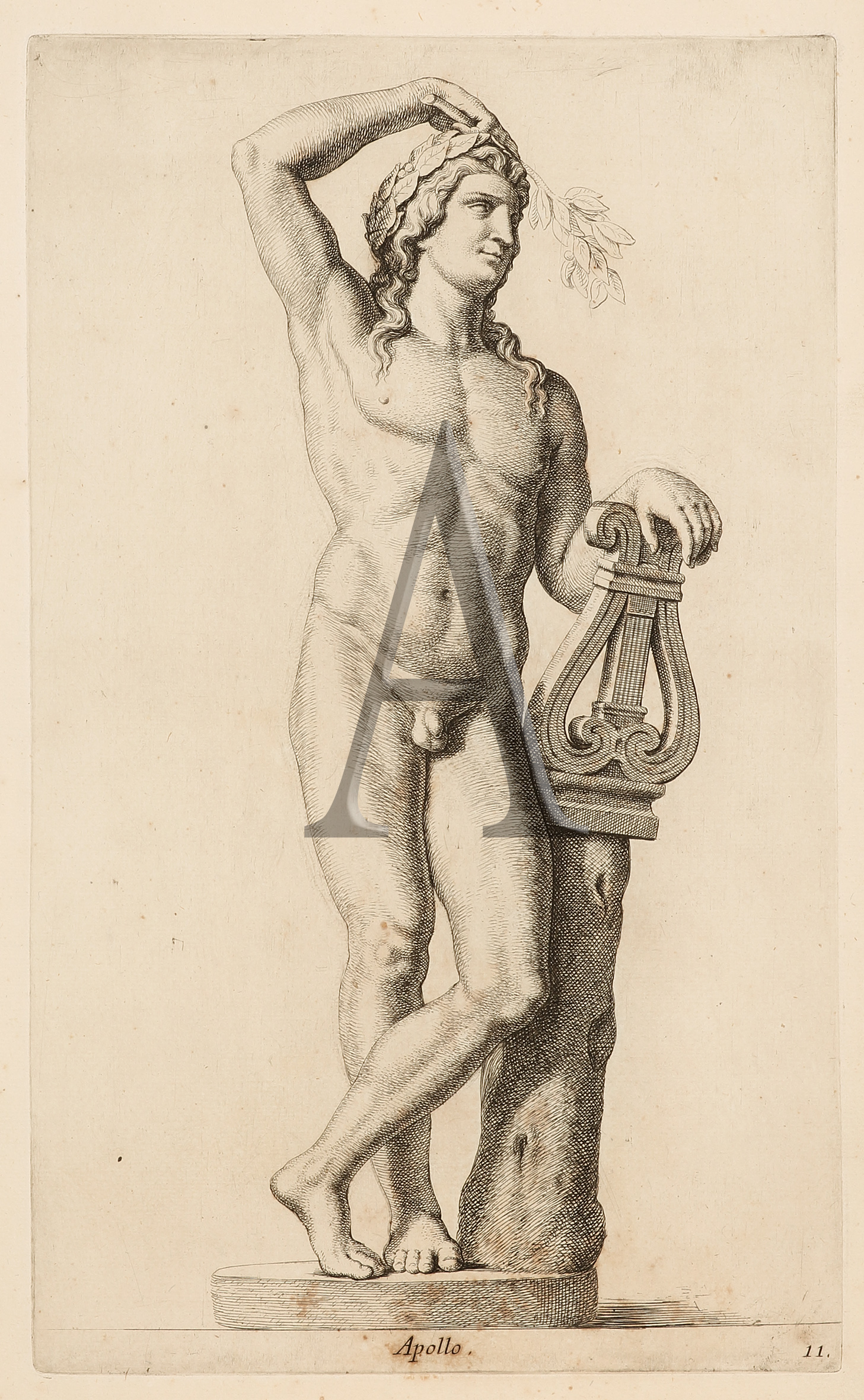 Apollo - Antique Print from 1671