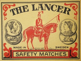 The Lancer. MATCHBOX LABELS