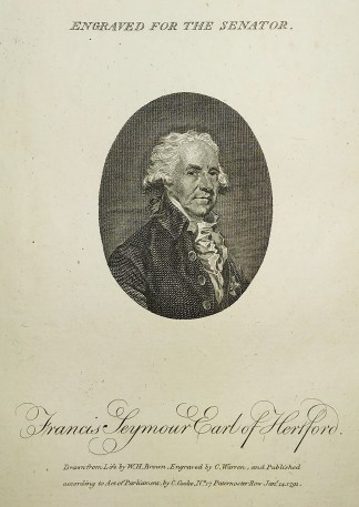 Francis Seymour Earl of Hertford. non-Australia Portraits